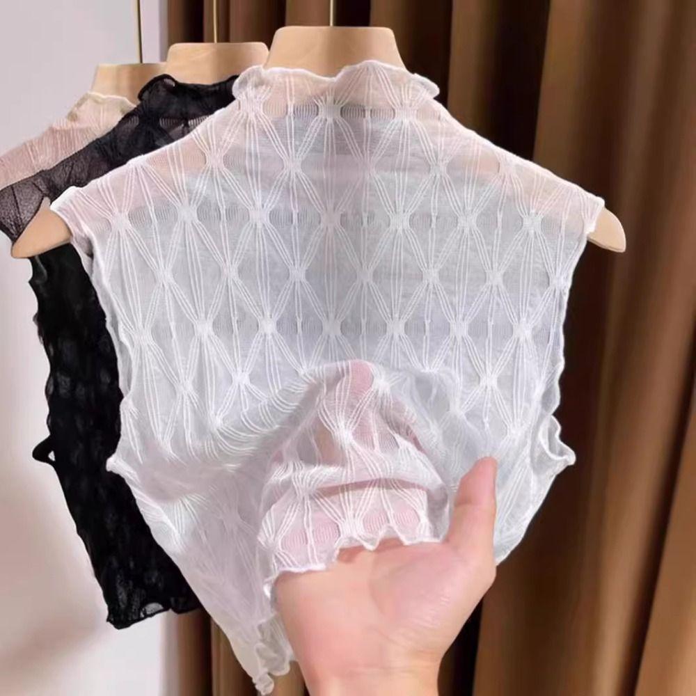 New Soft Fake Collar Vest Casual Half High Collar Lace Collar Undershirt Autumn and Winter Women Wooden Ear Gauzy Lace Shirt білий
New Soft Fake Collar Vest Casual Half High Collar Lace Collar Undershirt Autumn and Winter Women Wooden Ear Gauzy Lace Shirt білий