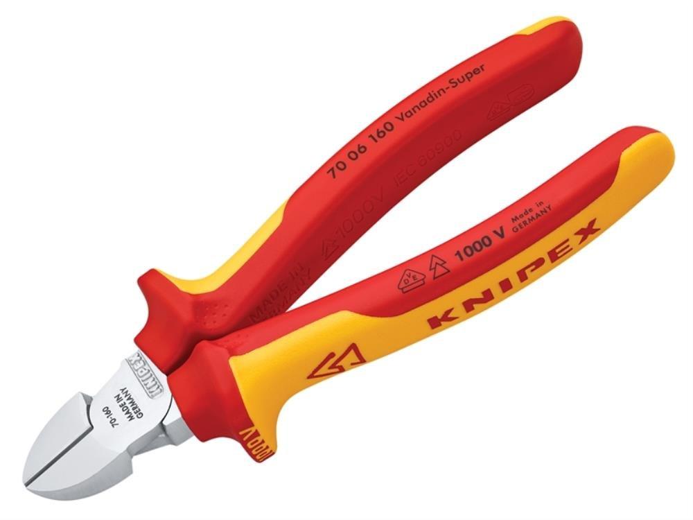 Изолированные диагональные клещи KNIPEX с изоляцией 1000 В Общая длина 140 мм 7006-140
Изолированные диагональные клещи KNIPEX с изоляцией 1000 В Общая длина 140 мм 7006-140