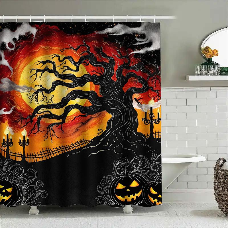 Tuniu Spooky Halloween Pumpkin Moon Curtain Shower Curtain Fabric Dark Backdrop Scary Decor Room Wall Art W60H190(CM)-1 Pcs
Tuniu Spooky Halloween Pumpkin Moon Curtain Shower Curtain Fabric Dark Backdrop Scary Decor Room Wall Art W60H190(CM)-1 Pcs