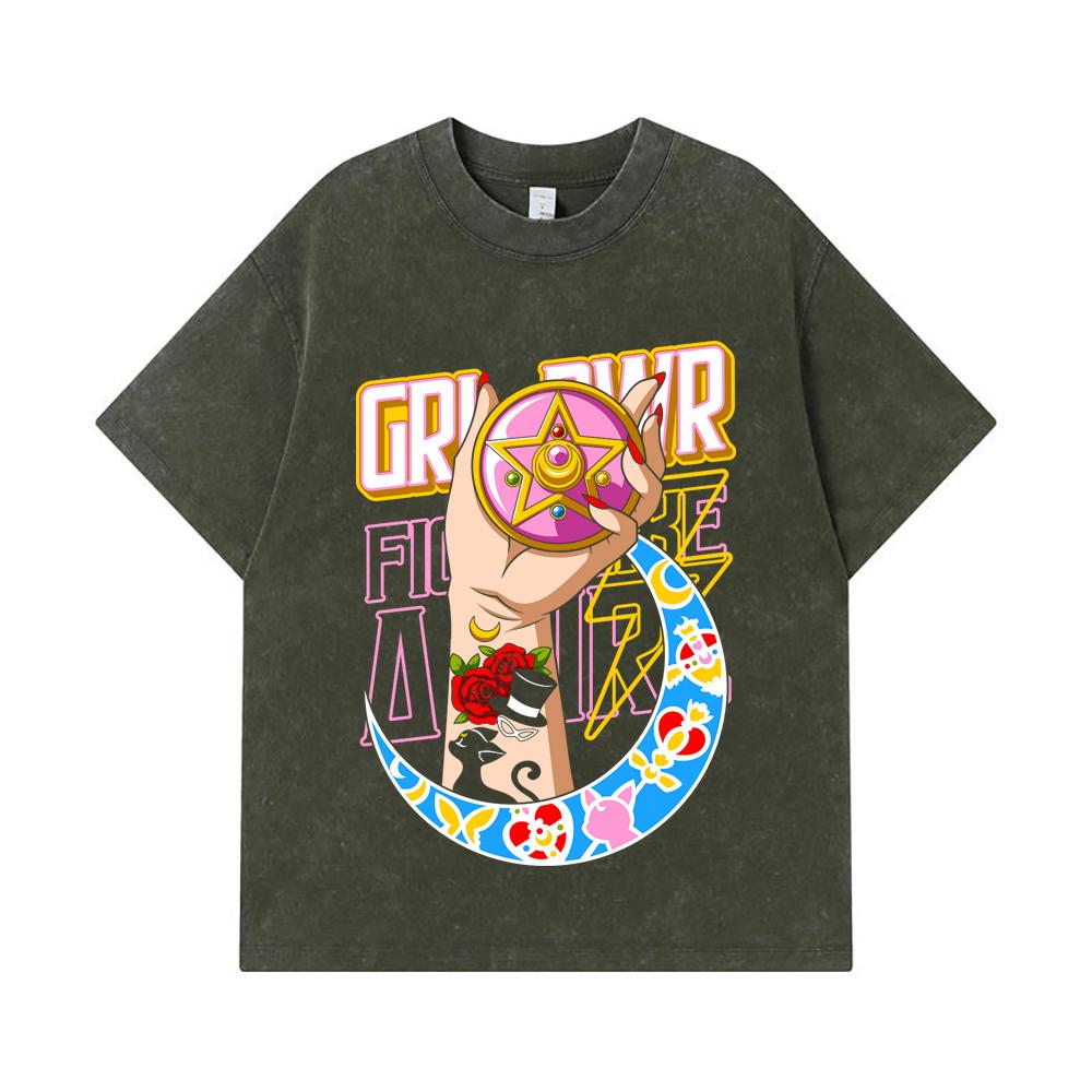 275 GSM Washed T-shirts 100% Cotton Sailor Moon V12 Girl Power Print Unisex Heavy Cotton T Shirt S армия зеленый
275 GSM Washed T-shirts 100% Cotton Sailor Moon V12 Girl Power Print Unisex Heavy Cotton T Shirt S армия зеленый