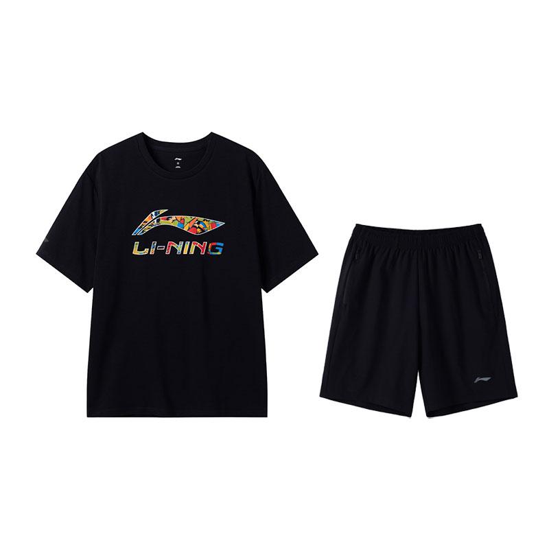 Универсальная футболка с круглым вырезом и модным логотипом Li-Ning, быстросохнущие шорты, повседневный спортивный комплект, унисекс, черный W843-3+W515-1 S
Универсальная футболка с круглым вырезом и модным логотипом Li-Ning, быстросохнущие шорты, повседневный спортивный комплект, унисекс, черный W843-3+W515-1 S