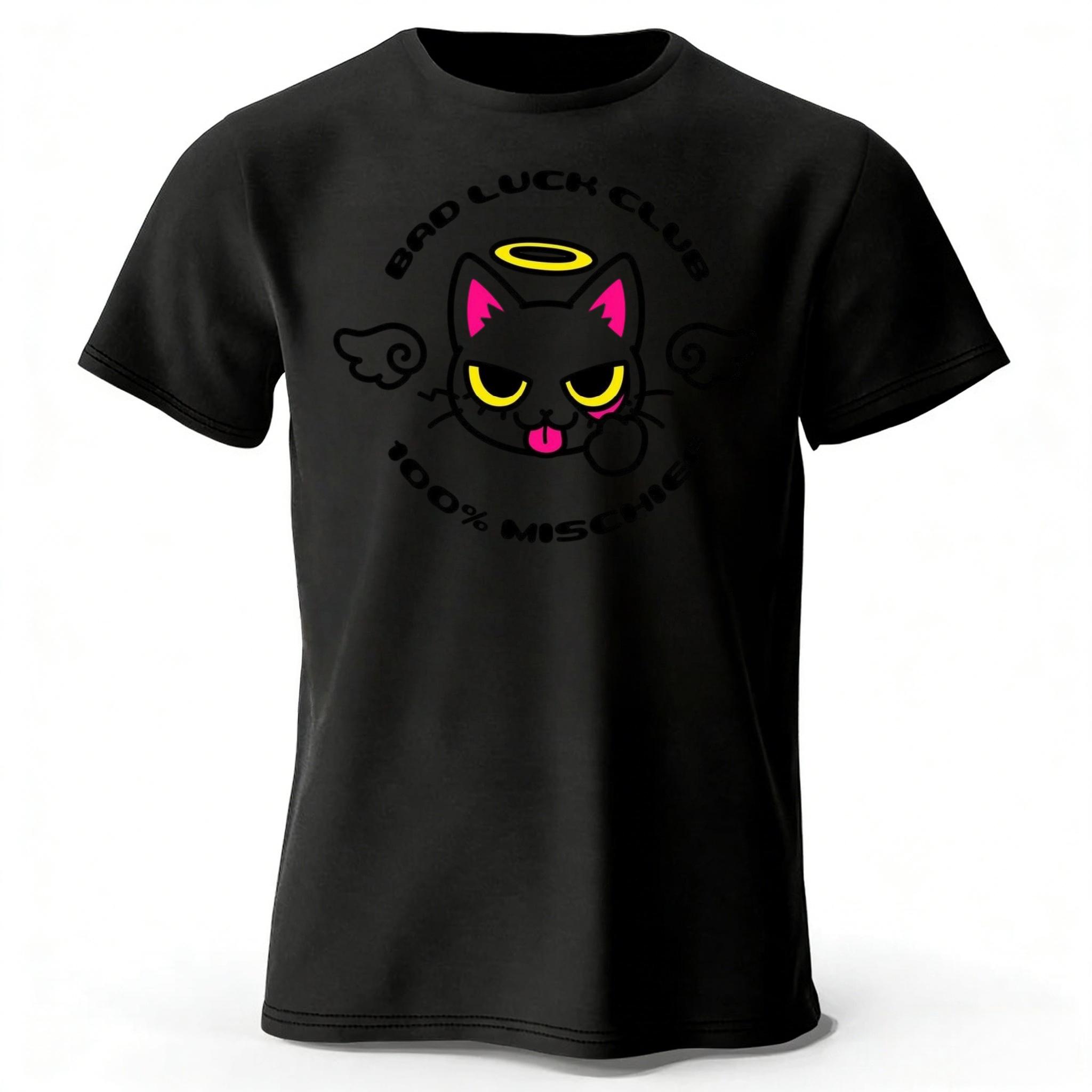 New Mischievous Angel Cat Pure Cotton Short Sleeved Menwomen Daily Street Wear Plus Size Comfortable Soft Casual Tshirt S
New Mischievous Angel Cat Pure Cotton Short Sleeved Menwomen Daily Street Wear Plus Size Comfortable Soft Casual Tshirt S
