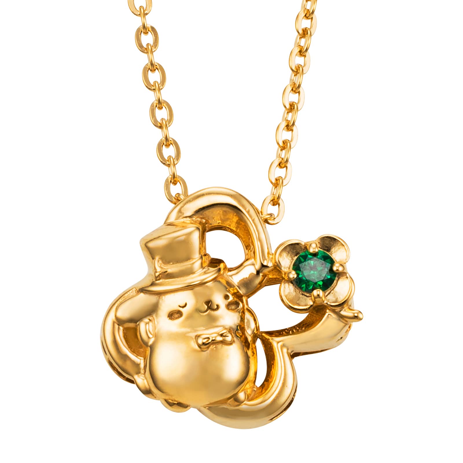 POMPOMPURIN 25th Anniversary Necklace Sanrio Characters Four Leaf Clover Pudding Hat 925 Silver Cubic Zirconia Yellow Gold Coating Original Box
POMPOMPURIN 25th Anniversary Necklace Sanrio Characters Four Leaf Clover Pudding Hat 925 Silver Cubic Zirconia Yellow Gold Coating Original Box