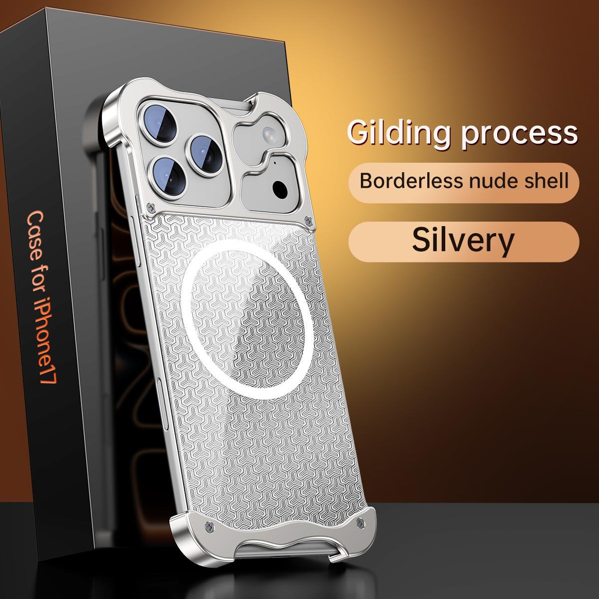 Armor Frameless Magnetic Case For iPhone 17 Air 16 15 Pro Max Magnetic Cover Metal Corner Pad Protection Ultra Thin New 2026 iPhone17 срібний
Armor Frameless Magnetic Case For iPhone 17 Air 16 15 Pro Max Magnetic Cover Metal Corner Pad Protection Ultra Thin New 2026 iPhone17 срібний