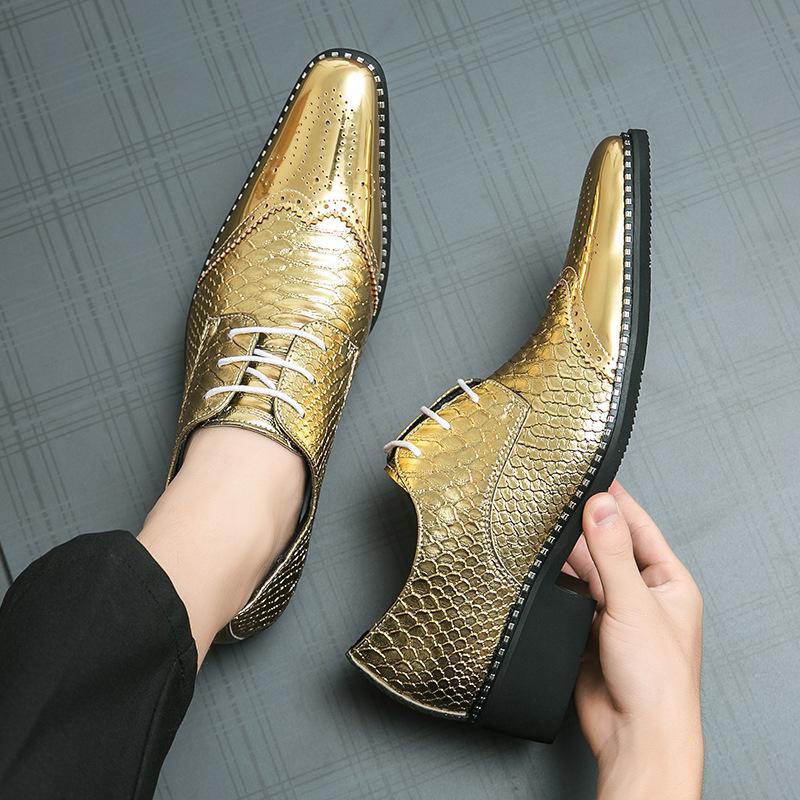 Four Seasons Lace-Up Dress Business Shoes Fashion Glossy Fish Scale Pattern Square Head Leather Shoes Men s Derby Shoes 46
Four Seasons Lace-Up Dress Business Shoes Fashion Glossy Fish Scale Pattern Square Head Leather Shoes Men s Derby Shoes 46