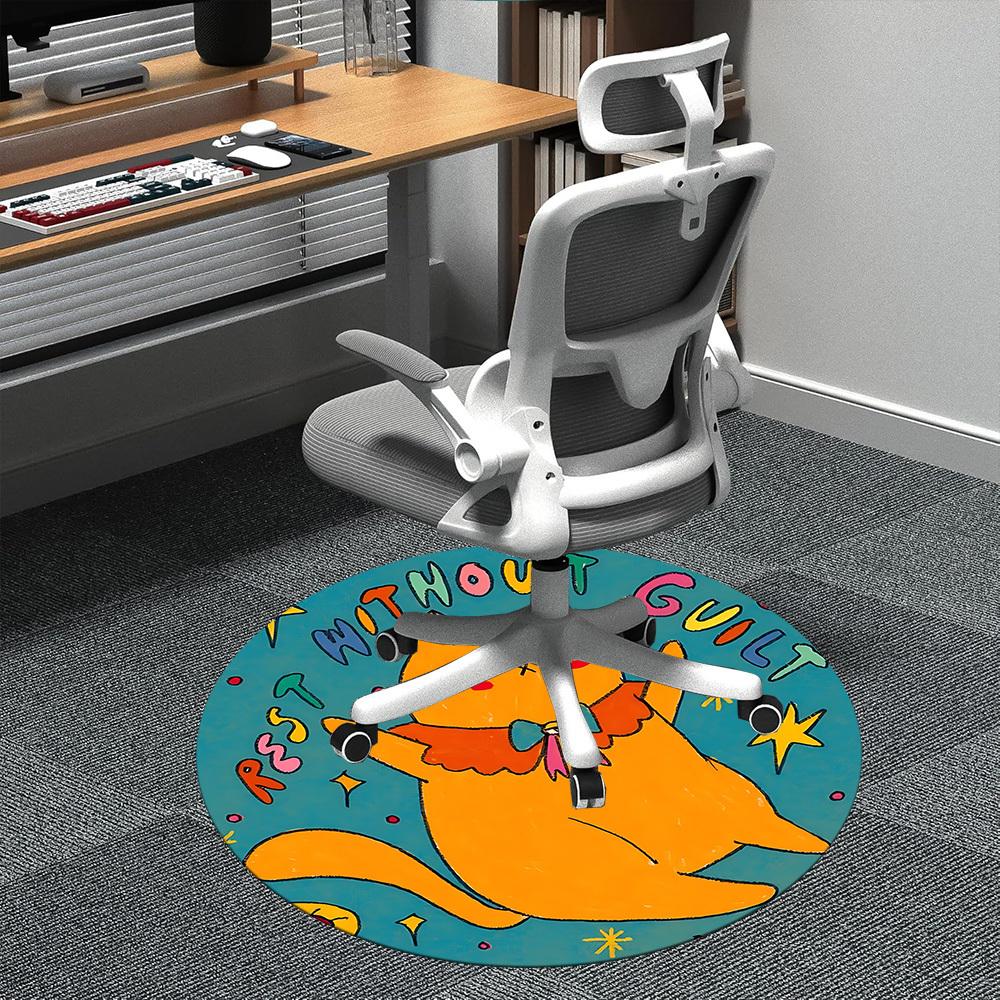 1PC Cat Office Round Area Rug, Indoor Mat Suitable ForOffice, Under Office Chairs Bedroom Living Room Home Decor, Room Deco f001 80cm by 80cm
1PC Cat Office Round Area Rug, Indoor Mat Suitable ForOffice, Under Office Chairs Bedroom Living Room Home Decor, Room Deco f001 80cm by 80cm