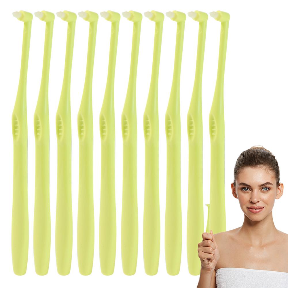 Trim Toothbrush 10pcs Orthodontic Tuft Toothbrush Rounded Brush Head Teeth Cleaning Tools For Irregular Teeth Someone Wearing зелёный
Trim Toothbrush 10pcs Orthodontic Tuft Toothbrush Rounded Brush Head Teeth Cleaning Tools For Irregular Teeth Someone Wearing зелёный
