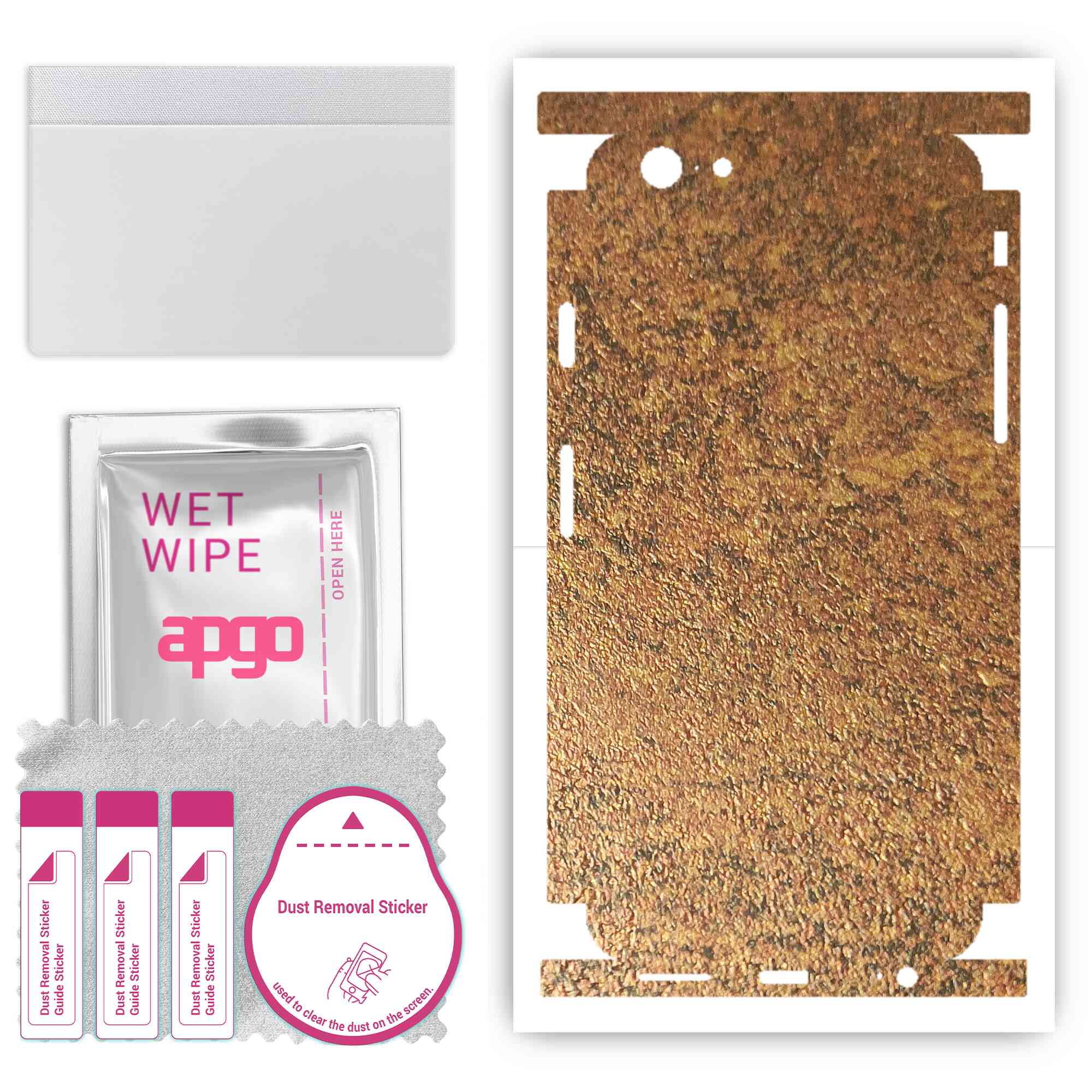 Apgo Protective Skin Sticker for the back+sides compatible with Apple iPhone 6s, Full Wrap Film, Foil, Vinyl - Pattern Rusty Copper
Apgo Protective Skin Sticker for the back+sides compatible with Apple iPhone 6s, Full Wrap Film, Foil, Vinyl - Pattern Rusty Copper
