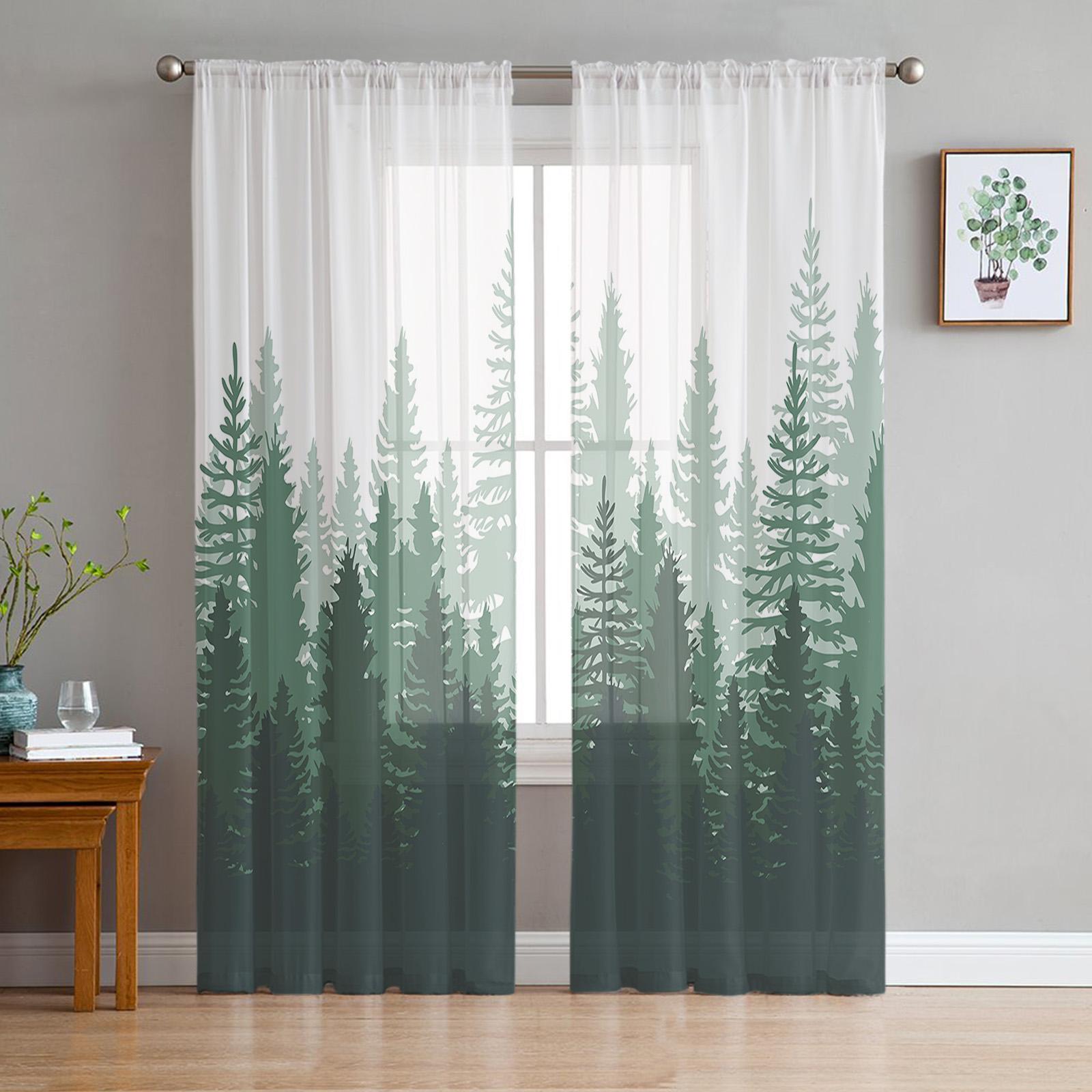 Plant Birch Tree Green Forest Tulle Sheer Curtains Ideal for Living Room Decoration Window Curtain Ideal for Bedroom Voile Silk-like Fabric Drapes W135 x H115cm x1&Grommet Top
Plant Birch Tree Green Forest Tulle Sheer Curtains Ideal for Living Room Decoration Window Curtain Ideal for Bedroom Voile Silk-like Fabric Drapes W135 x H115cm x1&Grommet Top