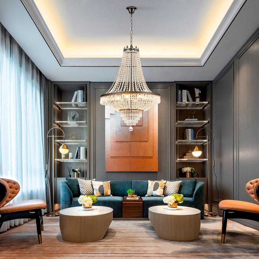 Bymaocar Modern 9-light Hanging Crystal Chandelier Luxury Design Pendant Lamp Indoor Lighting Durable & Anti-corrosion No-fading
Bymaocar Modern 9-light Hanging Crystal Chandelier Luxury Design Pendant Lamp Indoor Lighting Durable & Anti-corrosion No-fading