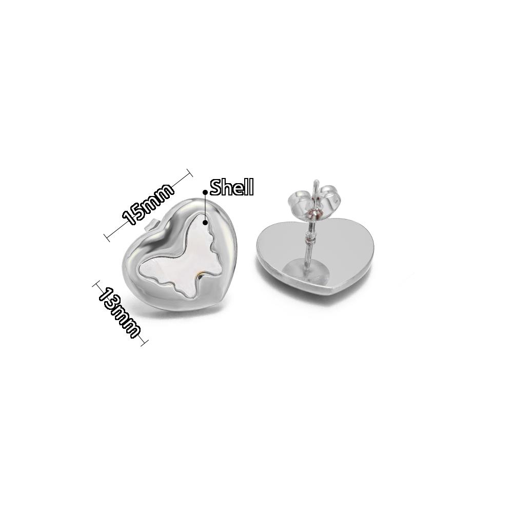 1 Pair Fashion Stainless Steel White Shell Heart Series Earrings Simple Charm Metal Earrings Women Party Gift Wholesale Jewelry
1 Pair Fashion Stainless Steel White Shell Heart Series Earrings Simple Charm Metal Earrings Women Party Gift Wholesale Jewelry