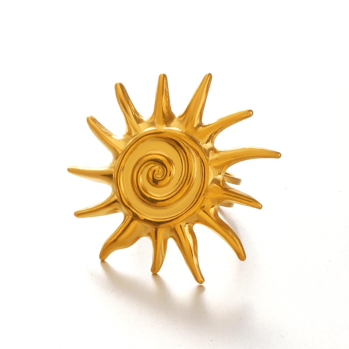 Vintage Sun Ring Neutral Zircon Ethnic Style Stainless Steel Opening Adjustable Rings 2025 New Couples Gift Items resizable
Vintage Sun Ring Neutral Zircon Ethnic Style Stainless Steel Opening Adjustable Rings 2025 New Couples Gift Items resizable