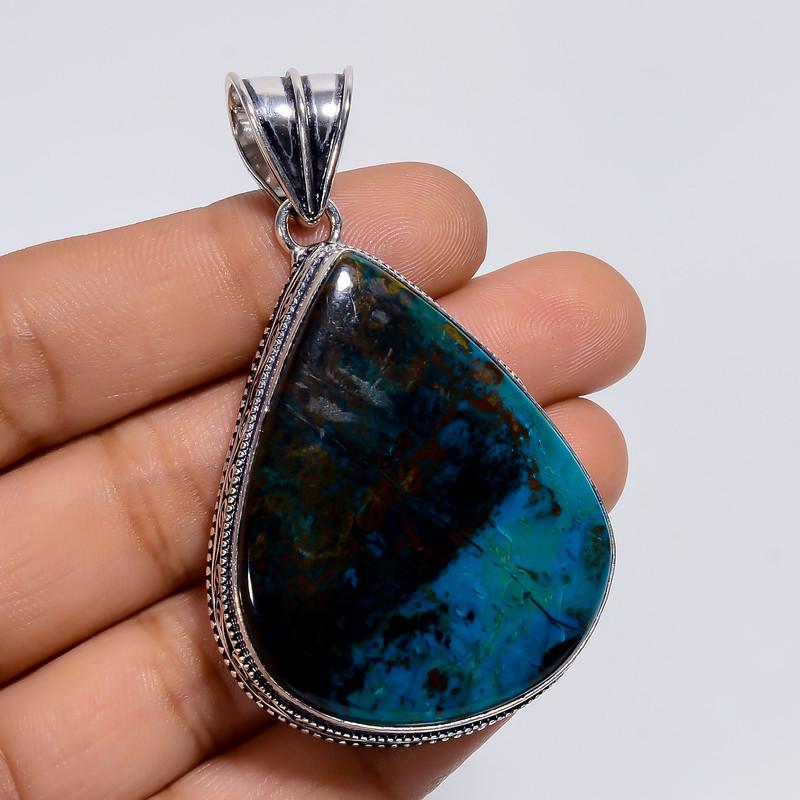 Exclusive Top Grade Qualite 100% Natural Azurite Pear Shape Vintage Style Handmade Jewelry 925 Steling Silver Plated Pendant 2.4 WSJ-4865 2.4
Exclusive Top Grade Qualite 100% Natural Azurite Pear Shape Vintage Style Handmade Jewelry 925 Steling Silver Plated Pendant 2.4 WSJ-4865 2.4
