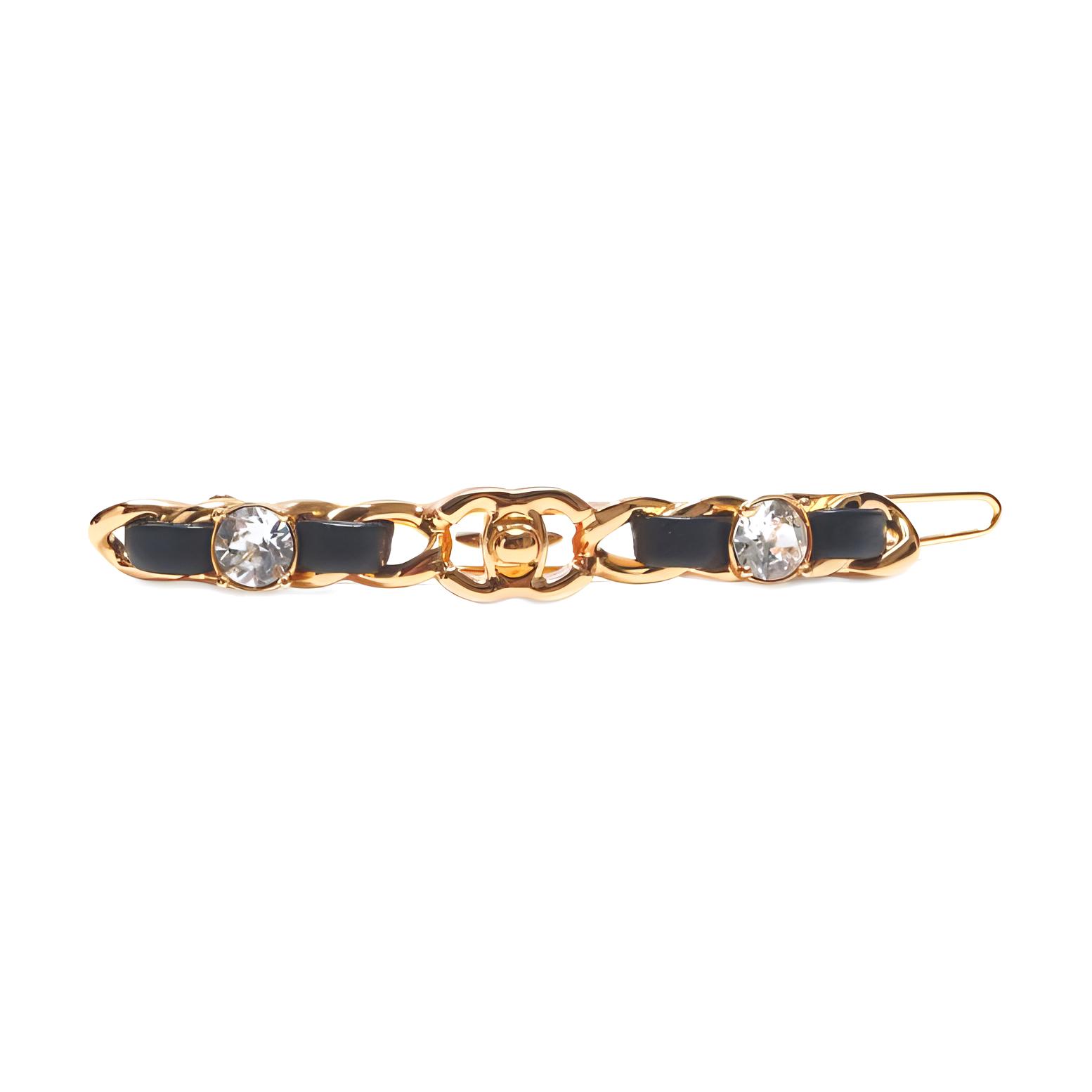 Chanel CC Turnlock Inlaid Design Gold Hair Clip Women hair accessories FF10341 F,Gold
Chanel CC Turnlock Inlaid Design Gold Hair Clip Women hair accessories FF10341 F,Gold