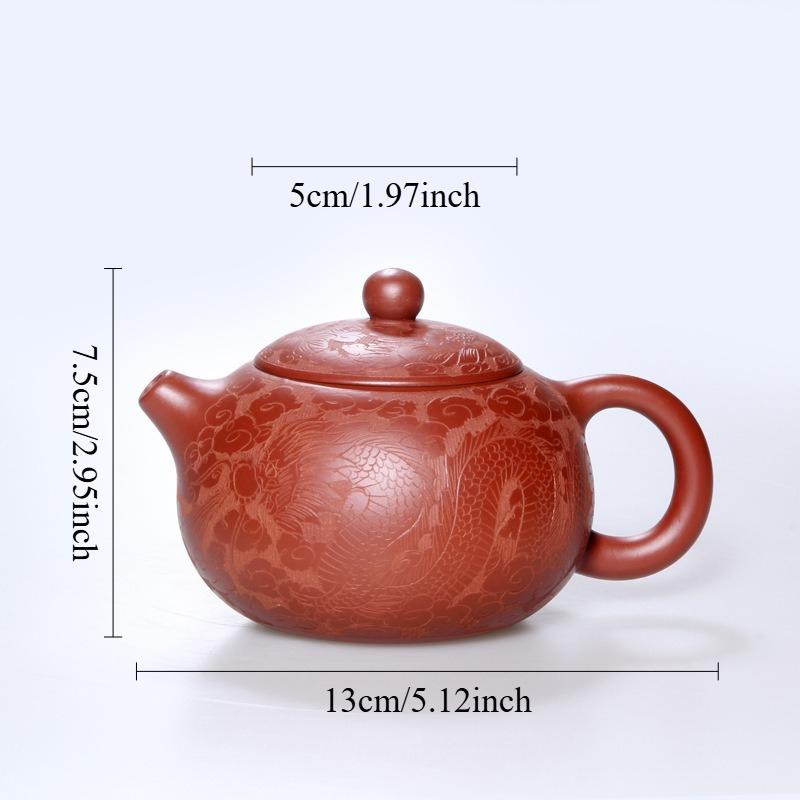 Dragon Patterned Purple Clay Teapot Chinese Style Da Hong Pao Xi Shi Pot Yixing Carved Household Tea Pot Large Capacity Teapot
Dragon Patterned Purple Clay Teapot Chinese Style Da Hong Pao Xi Shi Pot Yixing Carved Household Tea Pot Large Capacity Teapot