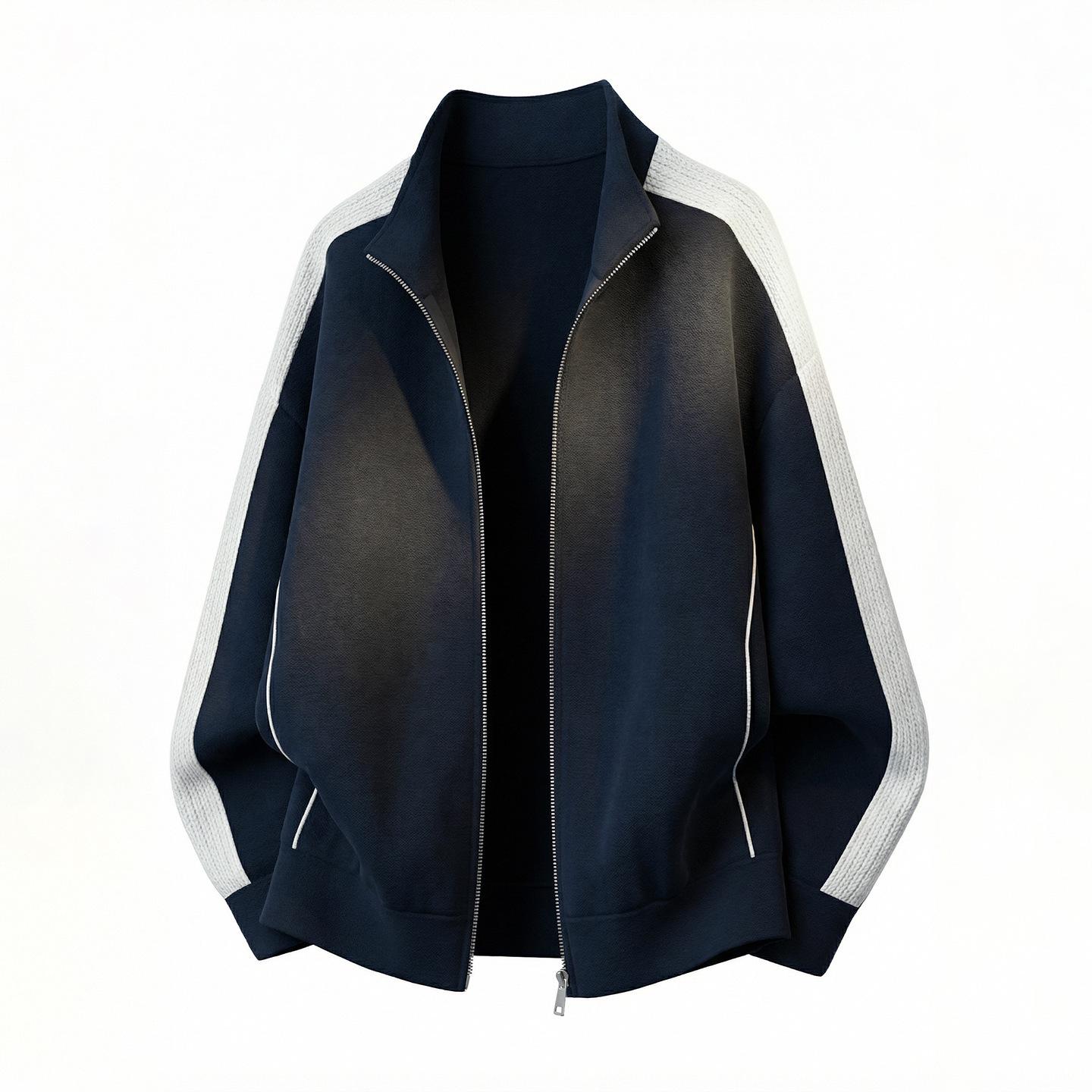 Men s Color-Block Patchwork Raglan Sleeve Hoodie Cardigan - Spring Stand Collar Zipper Jacket, Trendy Heavyweight Casual Outerwear XL темно-синього кольору
Men s Color-Block Patchwork Raglan Sleeve Hoodie Cardigan - Spring Stand Collar Zipper Jacket, Trendy Heavyweight Casual Outerwear XL темно-синього кольору