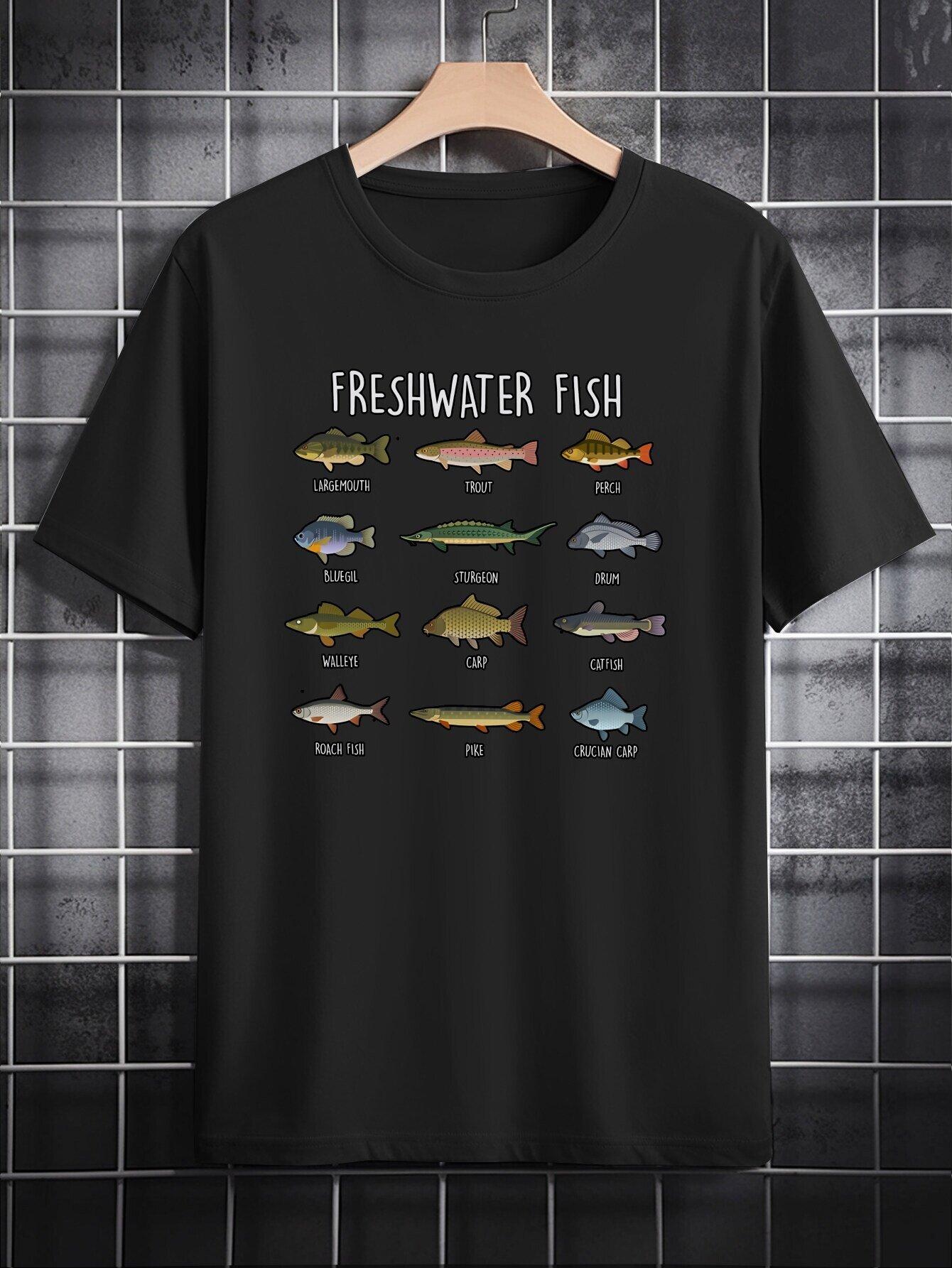 Freshwater Fish Print Round Neck T-shirt L
Freshwater Fish Print Round Neck T-shirt L