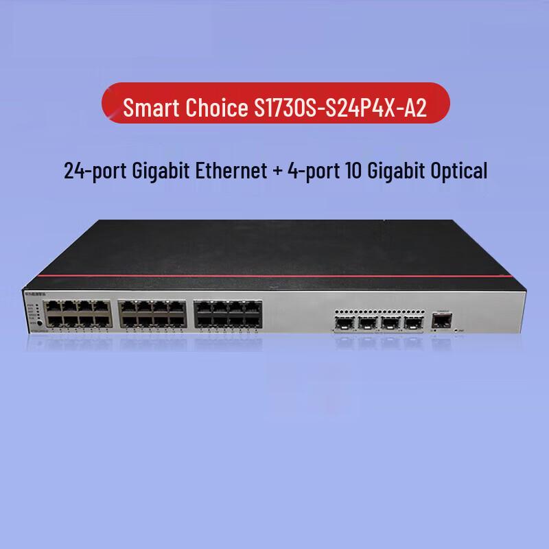 Huawei S1730S-S24P4X-A2 24-Port Gigabit Managed Switch
Huawei S1730S-S24P4X-A2 24-Port Gigabit Managed Switch