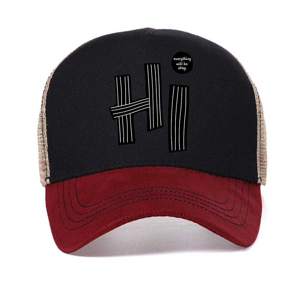 Summer Unisex s casual hi letter pattern printed baseball cap fashion Summer outdoor mesh snapback hats adjustable trucker hat Adjustable
Summer Unisex s casual hi letter pattern printed baseball cap fashion Summer outdoor mesh snapback hats adjustable trucker hat Adjustable