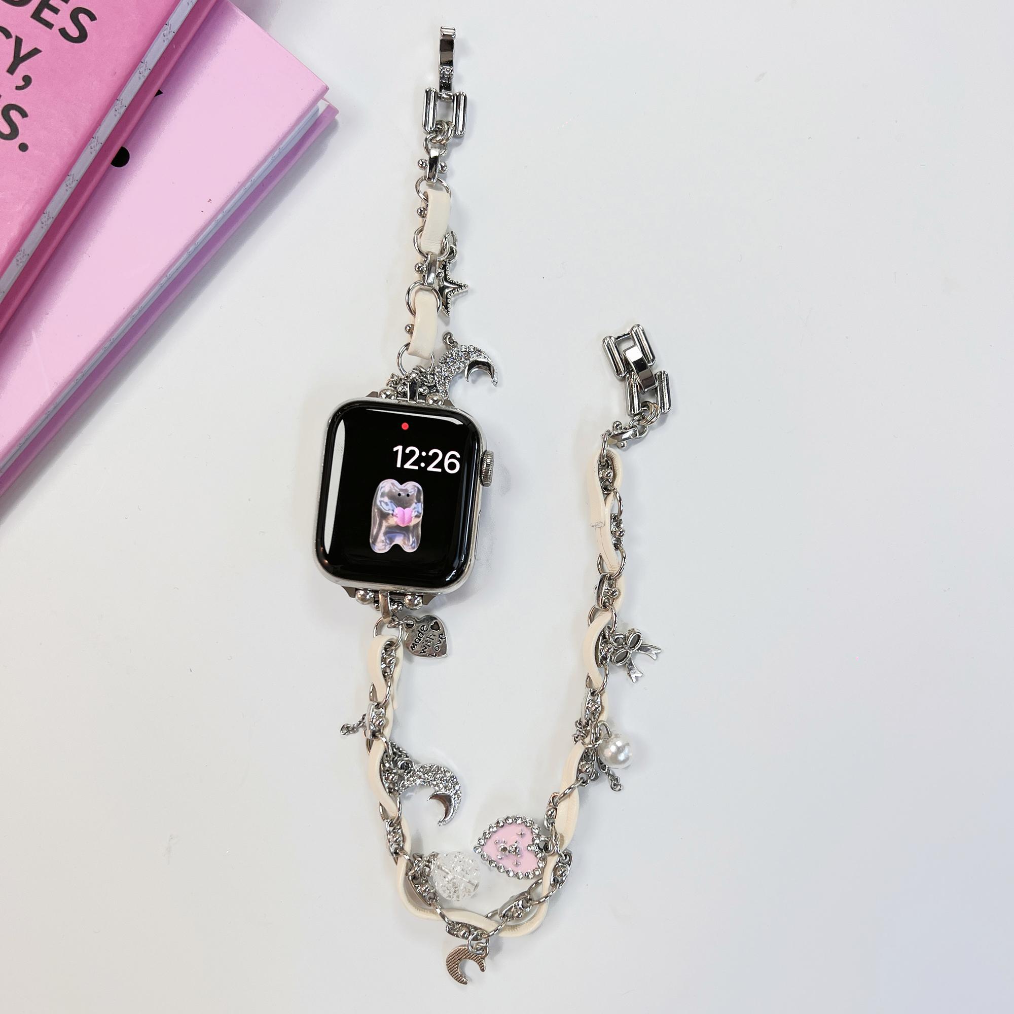 Watch Strap for Apple Watch Series 10 42mm/9 8 7 41mm/SE (2023) SE (2022) SE 6 5 4 40mm/3 2 1 38mm Watch Band Leather Chain Wrist Strap Pink
Watch Strap for Apple Watch Series 10 42mm/9 8 7 41mm/SE (2023) SE (2022) SE 6 5 4 40mm/3 2 1 38mm Watch Band Leather Chain Wrist Strap Pink