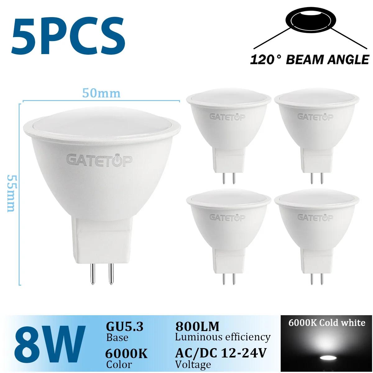 5pcs Low Voltage AC DC 12V 24V LED Spotlight MR16 Bulb GU5.3 120degree 38degree 8W 800lm Replace 50W Halogen Lamp Living Room 8W&AC DC 12-24V
5pcs Low Voltage AC DC 12V 24V LED Spotlight MR16 Bulb GU5.3 120degree 38degree 8W 800lm Replace 50W Halogen Lamp Living Room 8W&AC DC 12-24V
