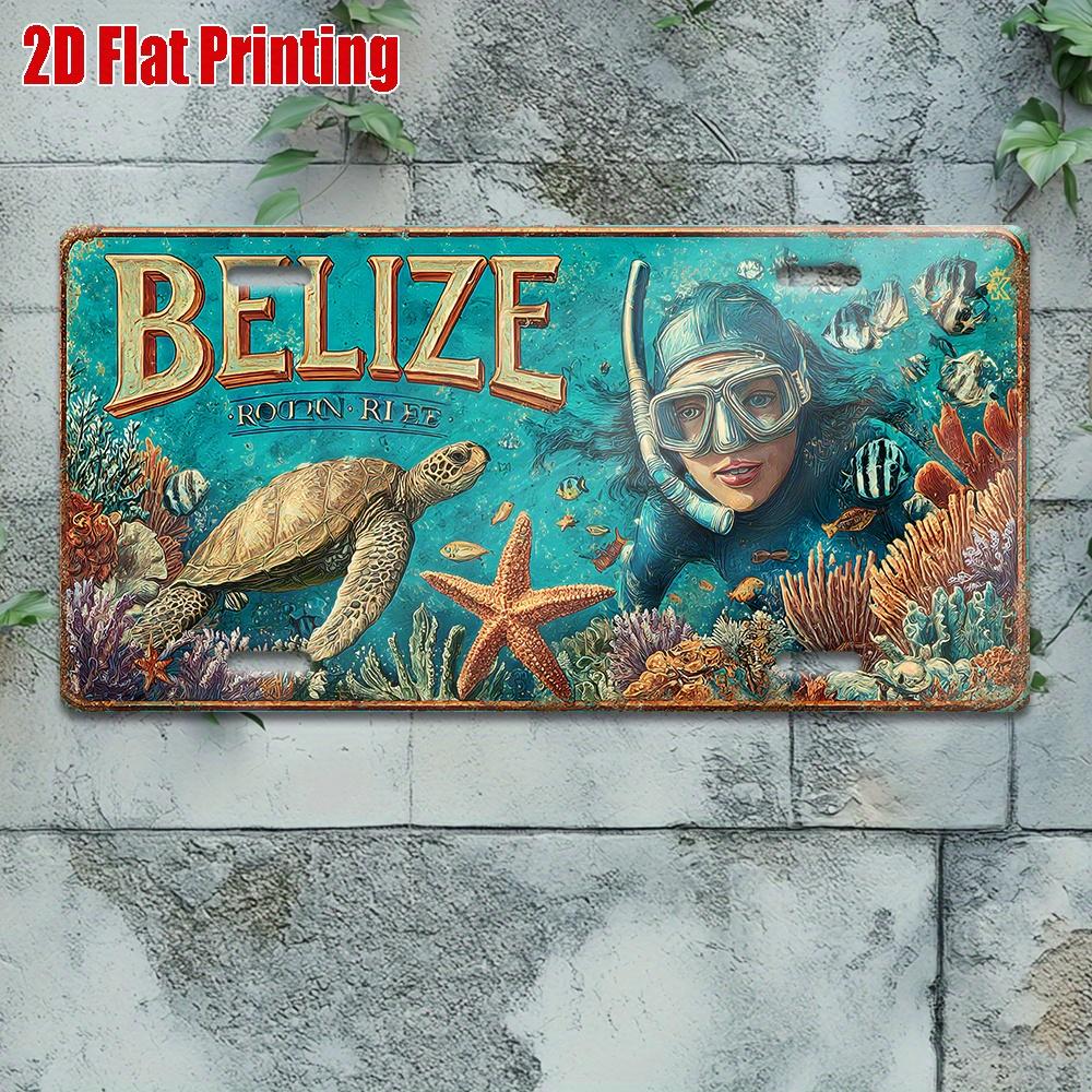 D Flatpc Vintage Metal Sign for Decorationg Only Outdoor Wall Art (cm xcm)BELIZE Aluminum Sign with Coral Reef Diving 15x30cm(5.9x7.8inch)
D Flatpc Vintage Metal Sign for Decorationg Only Outdoor Wall Art (cm xcm)BELIZE Aluminum Sign with Coral Reef Diving 15x30cm(5.9x7.8inch)