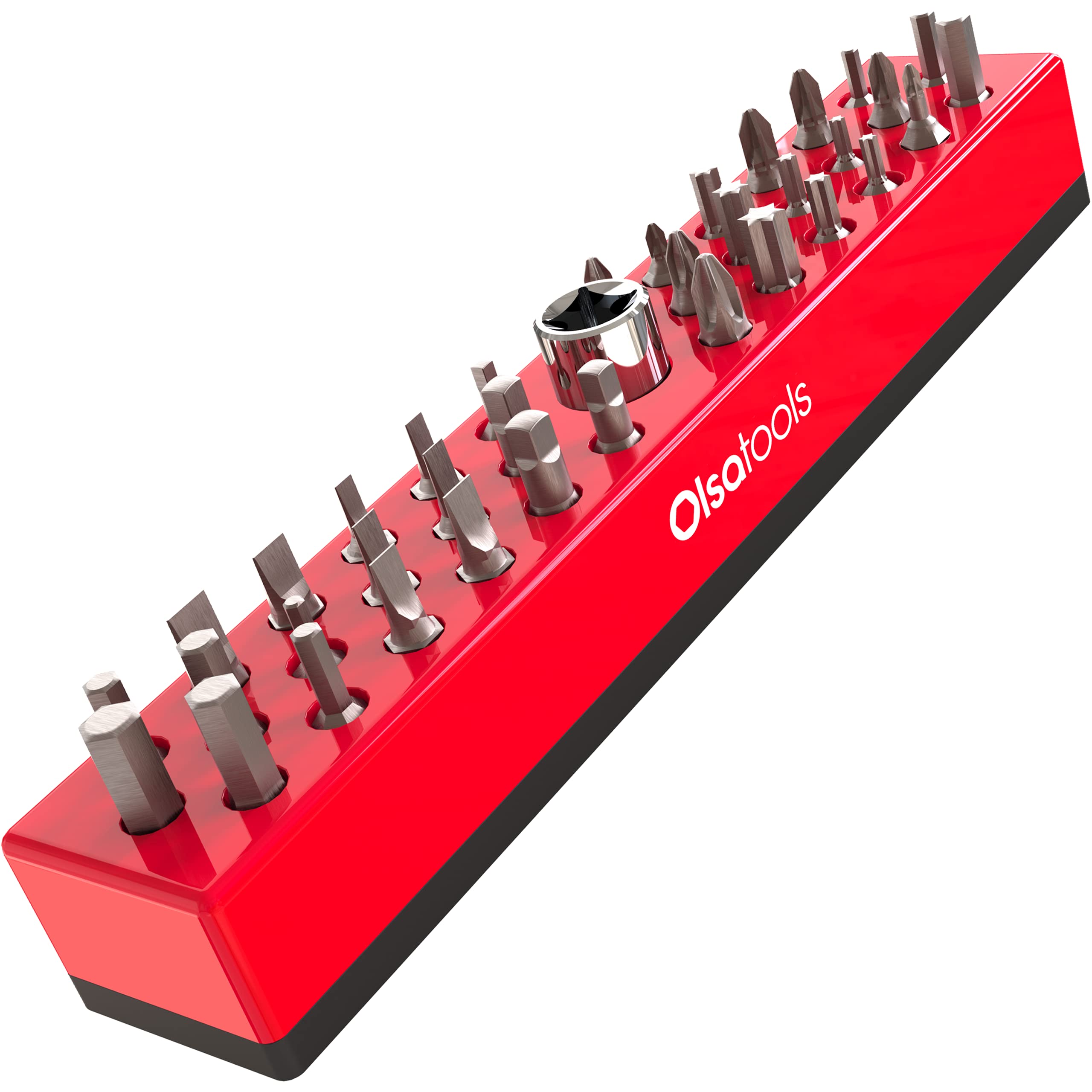 Olsa Tools Hex Bit Organizer with Magnetic Base Professional Quality Hex Bit Holder for Drill or Tamper Bits Specialty, (Red) красный
Olsa Tools Hex Bit Organizer with Magnetic Base Professional Quality Hex Bit Holder for Drill or Tamper Bits Specialty, (Red) красный