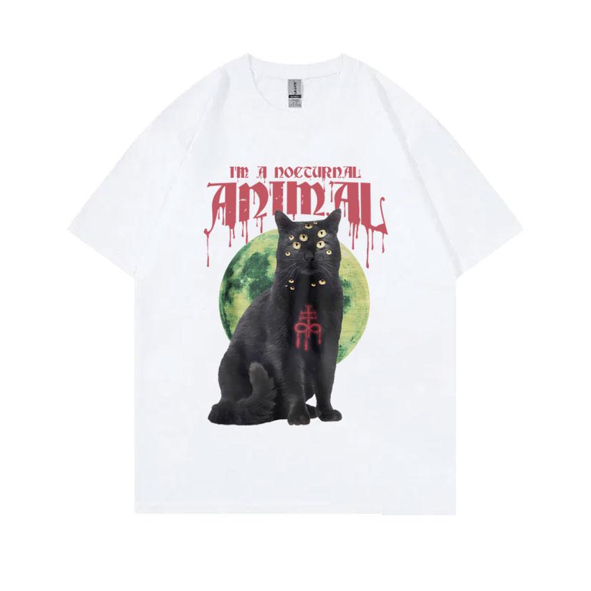 Satanic Cat Funny Meme Tshirt Vintage Demon Black Cat Graphic TShirts Unisex Women Casual Cotton Oversized Short Sleeve T Shirts 4XL
Satanic Cat Funny Meme Tshirt Vintage Demon Black Cat Graphic TShirts Unisex Women Casual Cotton Oversized Short Sleeve T Shirts 4XL