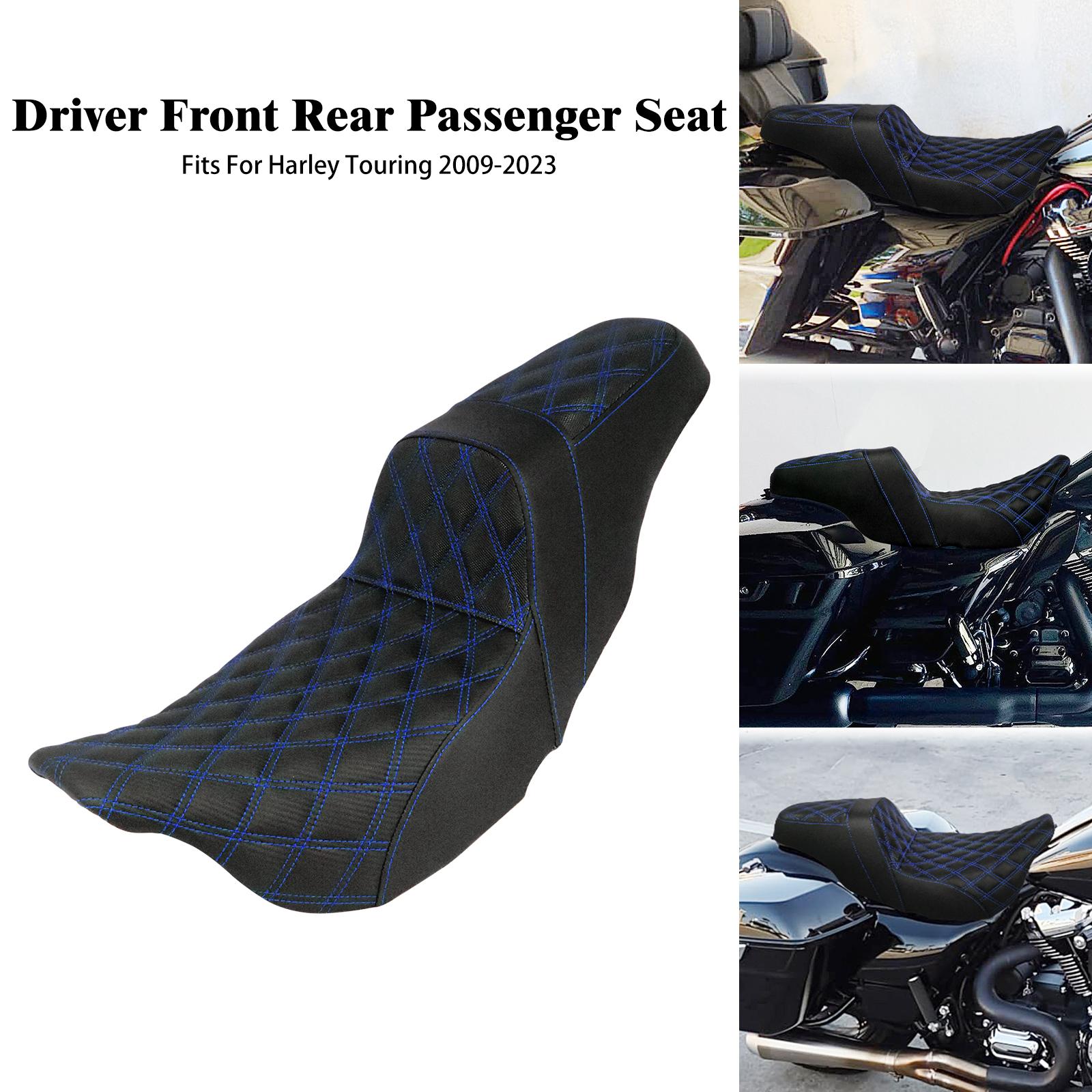 Two Up Driver Front Rear Cushion Seat Motorcycle Red/Blue/Orange Passenger Seat For Harley Touring Road Street Glide 2009-2023 Blue Line Seat
Two Up Driver Front Rear Cushion Seat Motorcycle Red/Blue/Orange Passenger Seat For Harley Touring Road Street Glide 2009-2023 Blue Line Seat