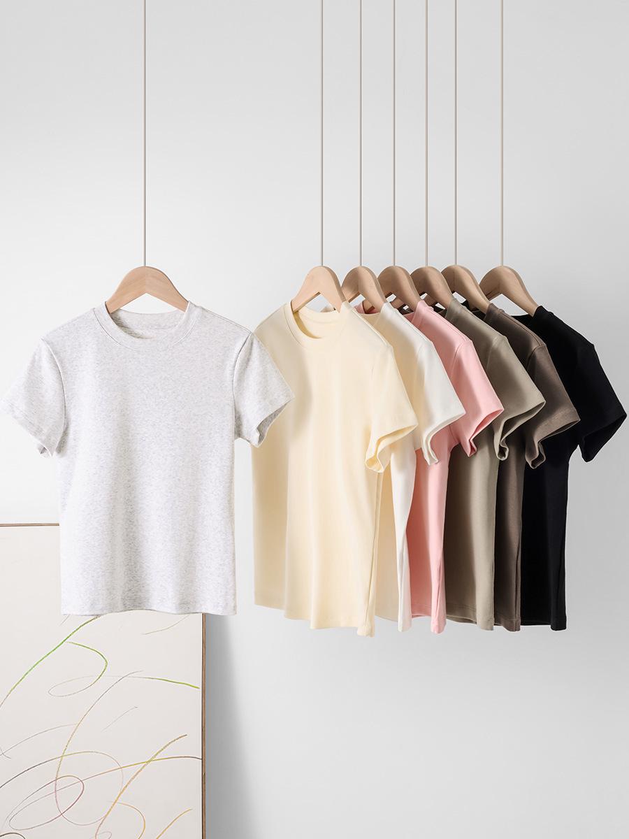 French Style Slim Fit Round Neck T-Shirt for Women - 2025 Summer Short Sleeve Elastic Top M (95-110 lbs)
French Style Slim Fit Round Neck T-Shirt for Women - 2025 Summer Short Sleeve Elastic Top M (95-110 lbs)