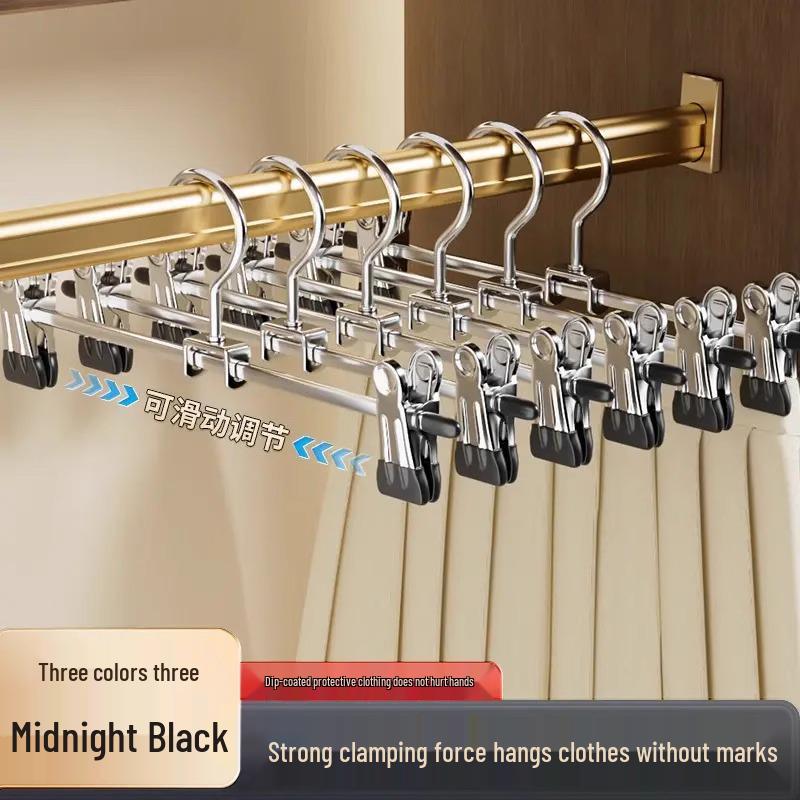 Retractable Non-slip Metal Pants & Skirt Hanger with Clips - No Marks, Ideal for Drying and Home Use
Retractable Non-slip Metal Pants & Skirt Hanger with Clips - No Marks, Ideal for Drying and Home Use