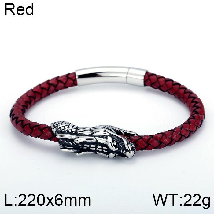 KALEN Neo-Gothic Stainless Steel Animal Dragon Charm Bracelets For Men Sporty Red Leather Wrap Bangle Homme Jewelry
KALEN Neo-Gothic Stainless Steel Animal Dragon Charm Bracelets For Men Sporty Red Leather Wrap Bangle Homme Jewelry