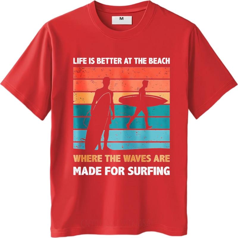 Vintage Summer For Him T Shirt Life Is Better At The Beach Where Waves Are Made For Surfing Short Sleeve Street Wear Oneck S
Vintage Summer For Him T Shirt Life Is Better At The Beach Where Waves Are Made For Surfing Short Sleeve Street Wear Oneck S