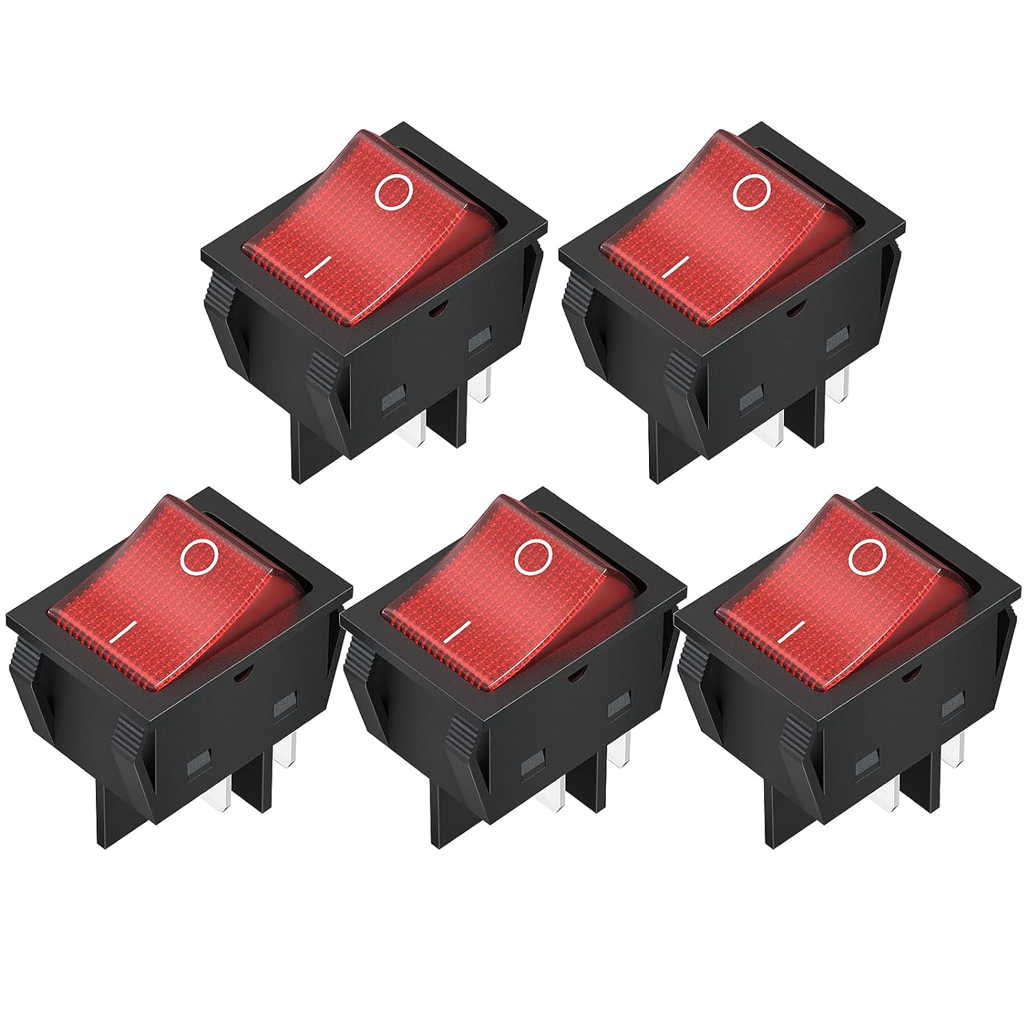 DaierTek 12V 30A Rocker Switch 4 Pin Red LED Lighted Rocker Toggle Switch DPST Heavy Duty 30 Amp 12 Volt Rocker Switch KCD2 KCD4
DaierTek 12V 30A Rocker Switch 4 Pin Red LED Lighted Rocker Toggle Switch DPST Heavy Duty 30 Amp 12 Volt Rocker Switch KCD2 KCD4