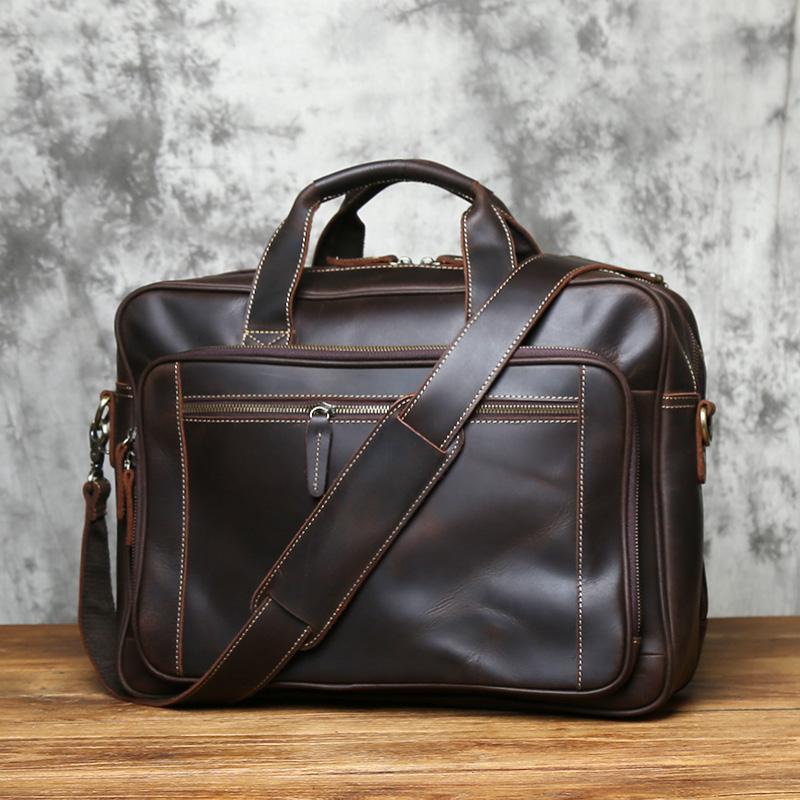 NZPJ Retro Genuine Leather Men s briefcase Large Capacity Head layer Leather Handbag Crazy Horse Leather For 17 Inch Laptops темно-коричневого
NZPJ Retro Genuine Leather Men s briefcase Large Capacity Head layer Leather Handbag Crazy Horse Leather For 17 Inch Laptops темно-коричневого