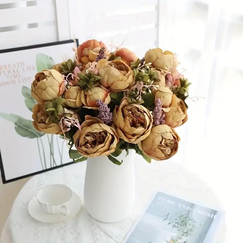 Simulated Peony Flowers And Green Plants With 13 European Style Large Leaves Creating A Lifelike Bouquet Of Peony Flowers 5pcs кофейный
Simulated Peony Flowers And Green Plants With 13 European Style Large Leaves Creating A Lifelike Bouquet Of Peony Flowers 5pcs кофейный