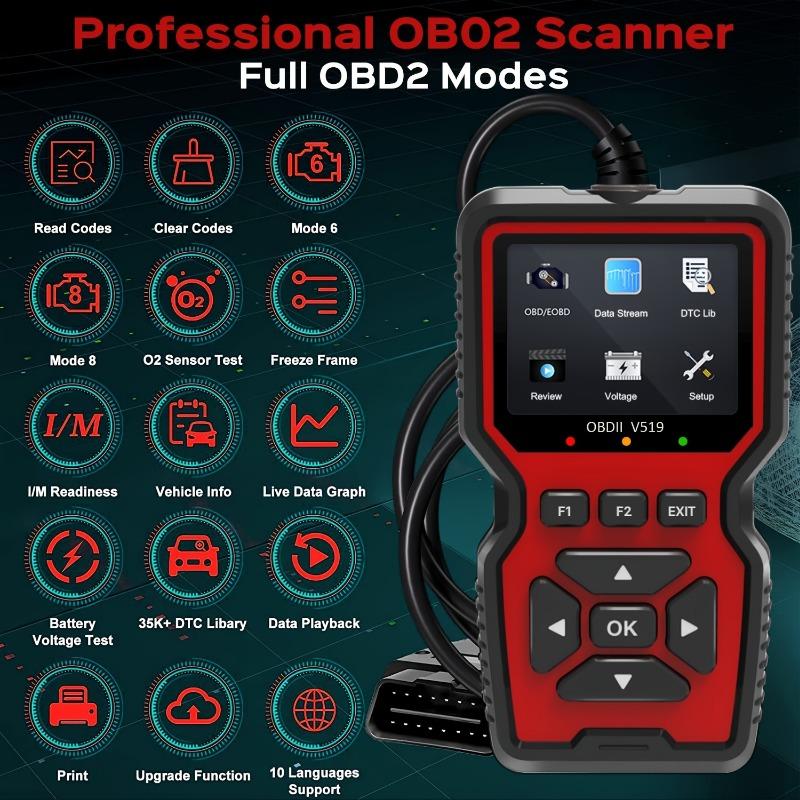 OBD2 Scanner Live Data Professional Mechanic OBDII Diagnostic Code Reader Tool for Check Engine Light червоний
OBD2 Scanner Live Data Professional Mechanic OBDII Diagnostic Code Reader Tool for Check Engine Light червоний