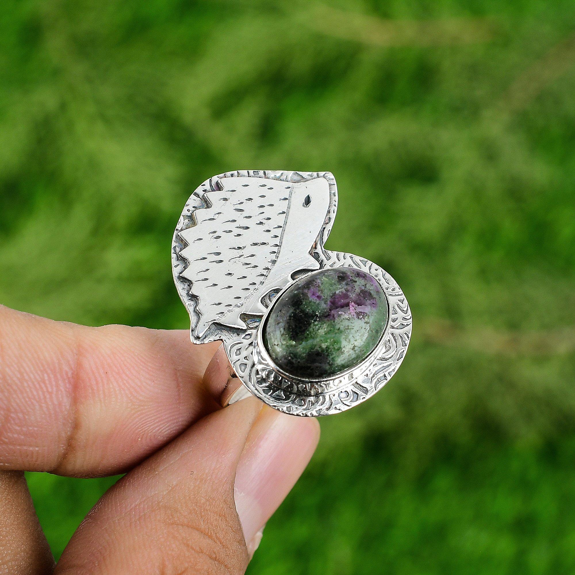 Ruby Zoisite Gemstone 925 Silver Anniversary Boho Promise Birthday Ring Jewelry Adjustable
Ruby Zoisite Gemstone 925 Silver Anniversary Boho Promise Birthday Ring Jewelry Adjustable