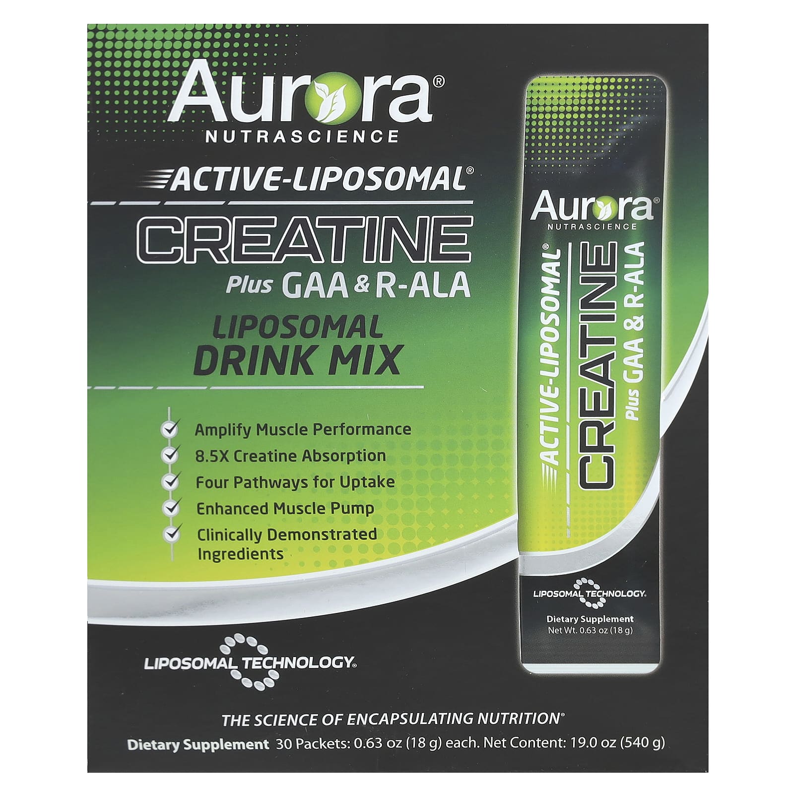 Active Liposomal®, Gaa & R-Ala with Creatine, 30 Packets, 18G (0.63Oz) Each
Active Liposomal®, Gaa & R-Ala with Creatine, 30 Packets, 18G (0.63Oz) Each