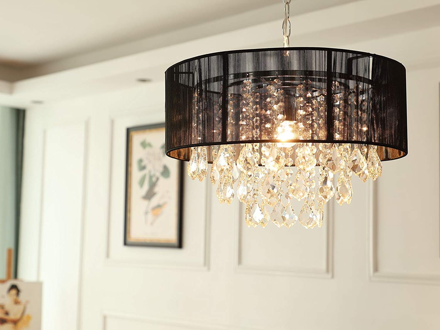 Saint Mossi Crystal Chandelier, Crystal-Look Glass Chandelier Ceiling Light, E26 Base, Antique Glass, LED, for Dining Rooms
Saint Mossi Crystal Chandelier, Crystal-Look Glass Chandelier Ceiling Light, E26 Base, Antique Glass, LED, for Dining Rooms