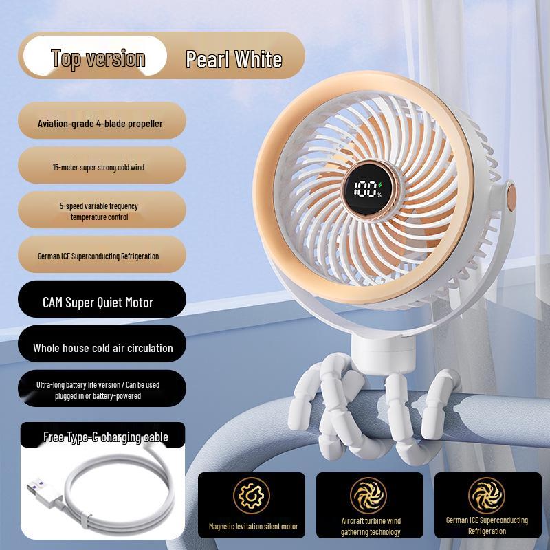 2026 Portable Mini Digital Display Baby Stroller Fan - Handheld and Outdoor Electric Octopus Style 357.5*147*91 mm білий
2026 Portable Mini Digital Display Baby Stroller Fan - Handheld and Outdoor Electric Octopus Style 357.5*147*91 mm білий