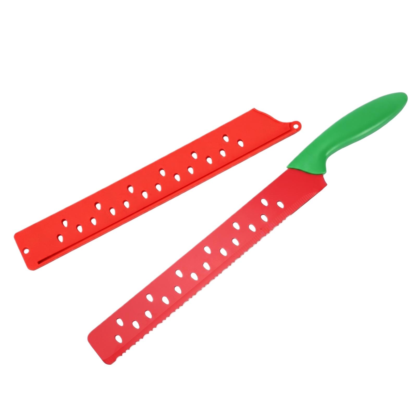 Large Watermelon Slicing Knife with Protective Sheath Stainless Steel Blade Ergonomic Handle for Kitchen Fruit Cutting One Size красный
Large Watermelon Slicing Knife with Protective Sheath Stainless Steel Blade Ergonomic Handle for Kitchen Fruit Cutting One Size красный