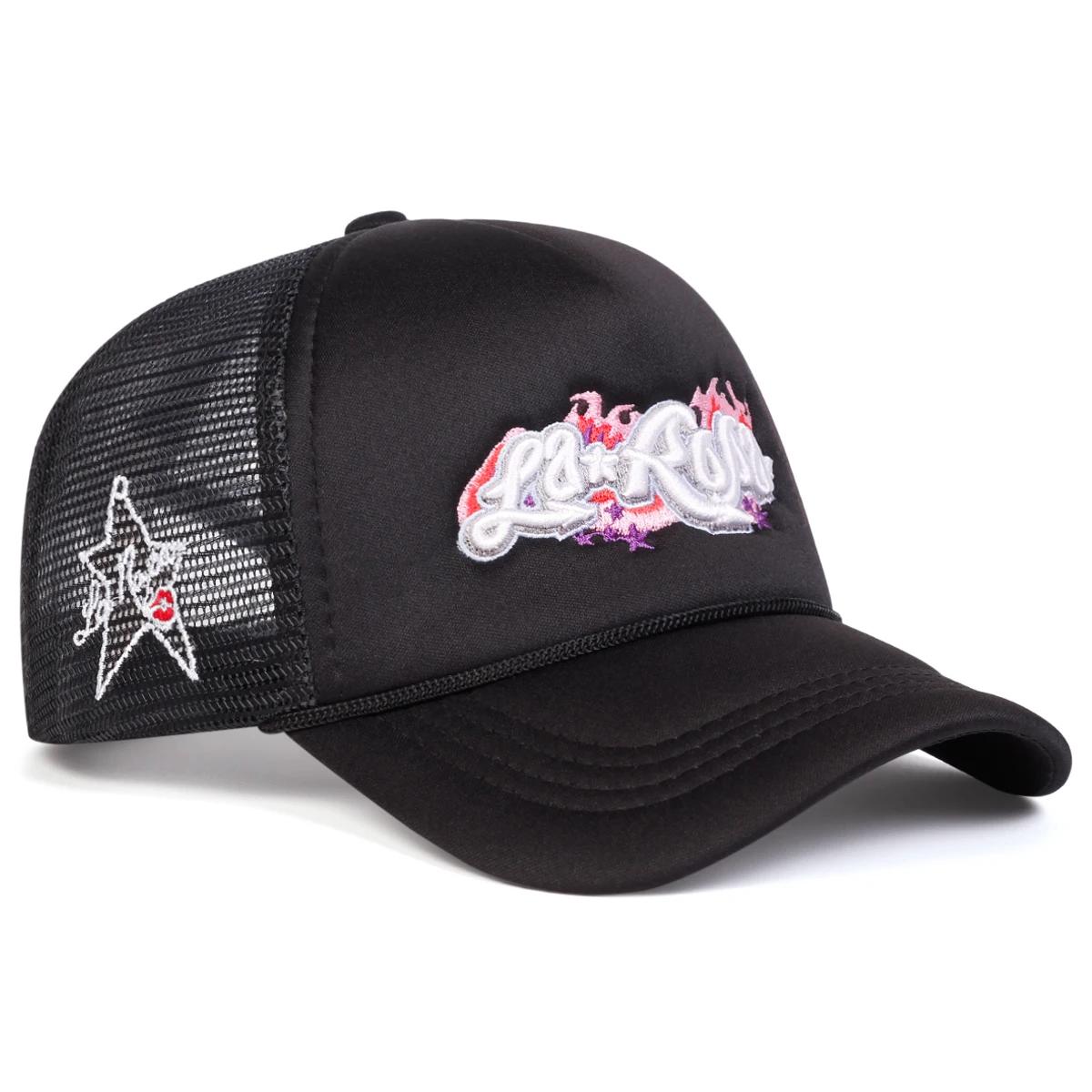 Unisex Larona Flame Embroidery Baseball Net Caps Spring And Summer Outdoor Adjustable Casual Hats Sunscreen Hat Sports Cap
Unisex Larona Flame Embroidery Baseball Net Caps Spring And Summer Outdoor Adjustable Casual Hats Sunscreen Hat Sports Cap