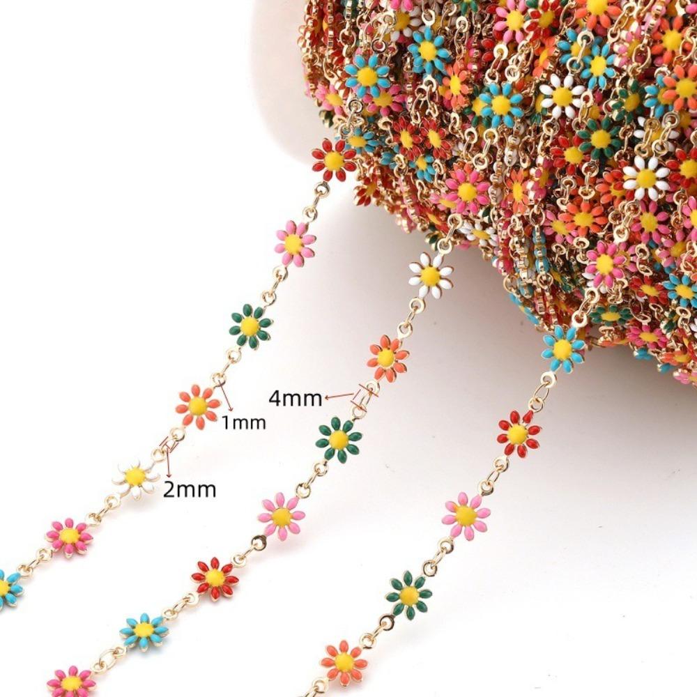 Gold Plated Enamel Chain Colorful Link Chains Cute Daisy Chain Jewelry Supplies різнокольоровий
Gold Plated Enamel Chain Colorful Link Chains Cute Daisy Chain Jewelry Supplies різнокольоровий