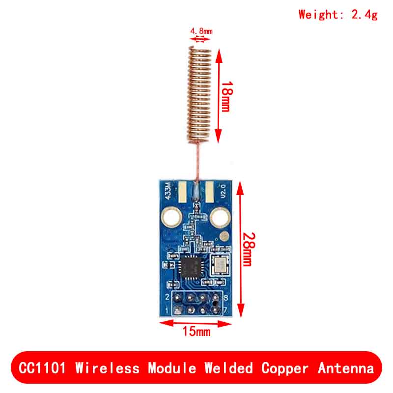Бездротовий модуль CC1101 з антеною SMA Модуль бездротового приймача для Arduino 433 МГц
Бездротовий модуль CC1101 з антеною SMA Модуль бездротового приймача для Arduino 433 МГц