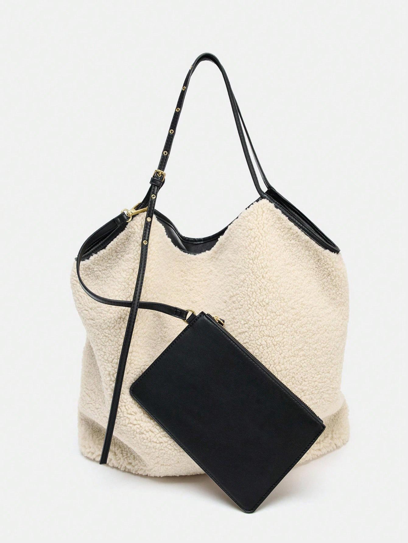 Fashiable White Underarm Large Capacity Autumn Winter Plush Lamb Commuter Tote Shoulder Handbag Soft Polyester Material
Fashiable White Underarm Large Capacity Autumn Winter Plush Lamb Commuter Tote Shoulder Handbag Soft Polyester Material