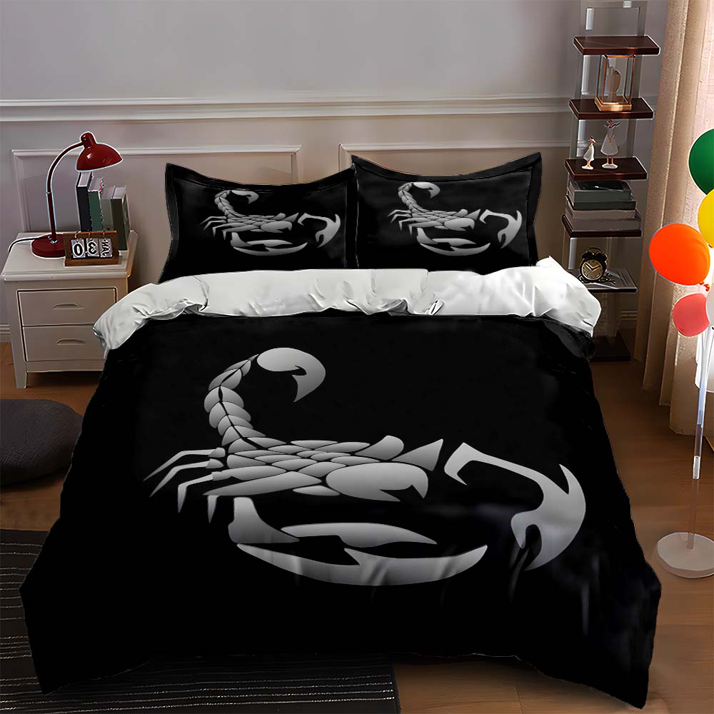 Silver scorpion silhouette Bedding Duvet cover sets Duvet covers Pillowcases gifts (1 * Duvet Cover 2 * Pillowcases, without duvet insert) 135x200cm
Silver scorpion silhouette Bedding Duvet cover sets Duvet covers Pillowcases gifts (1 * Duvet Cover 2 * Pillowcases, without duvet insert) 135x200cm