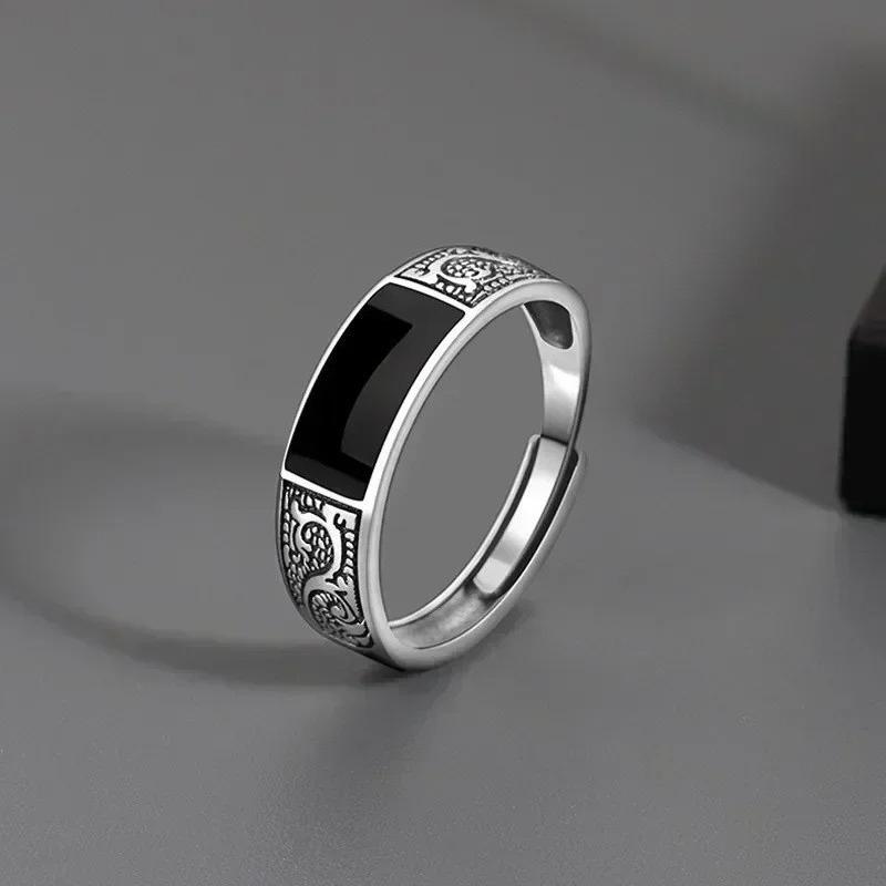 European and American Fashion New Vintage Dragon Pattern Titanium Steel Ring Hip Hop Men Single Party Opening Adjustable Ring чорний
European and American Fashion New Vintage Dragon Pattern Titanium Steel Ring Hip Hop Men Single Party Opening Adjustable Ring чорний