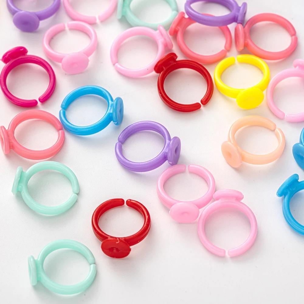 Cabochon Base Cartoon Plastic Ring Base Colorful Plastic Multicolor Rings Gift Making
Cabochon Base Cartoon Plastic Ring Base Colorful Plastic Multicolor Rings Gift Making