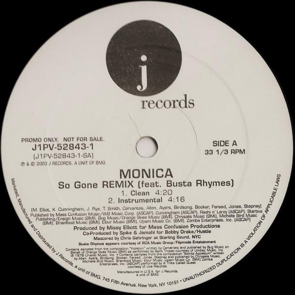 12inch Record MONICA, BUSTA RHYMES - So Gone (Remix) J1PV528431 J Records 2003 US Rap & Hip-Hop/R&B Used
12inch Record MONICA, BUSTA RHYMES - So Gone (Remix) J1PV528431 J Records 2003 US Rap & Hip-Hop/R&B Used